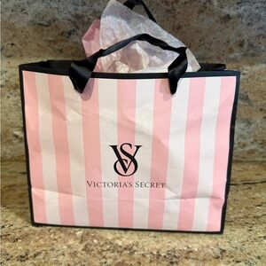 NEW Victoria's Secret VS Slippers & Gift Bag